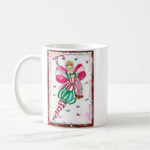 Café Taza de la hada del bastón de caramelo