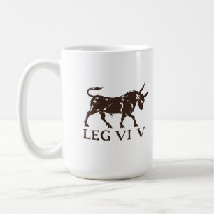 Café Taza de la historia romana del toro Legio VI Victr