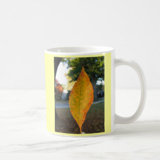Café Taza de la hoja del otoño