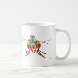 Café Taza de la imagen doble del camarón de predicador