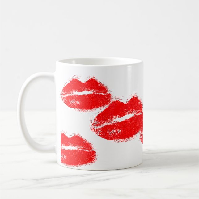 Café Taza de la impresión del labio (Izquierda)