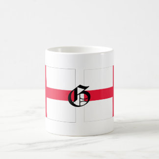 Café taza de la Inglés-Bandera del G-texto