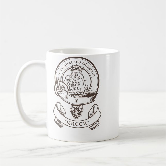 Café Taza de la insignia del clan de Greer (Izquierda)