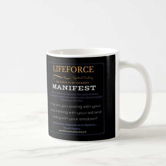 Café Taza de la intención de LifeForce: Evidente (Derecha)