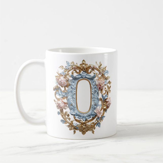 Café Taza de la letra barroca 'O' para una princesa del (Izquierda)