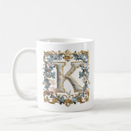 Café Taza de la letra 'K' barroca para una princesa del