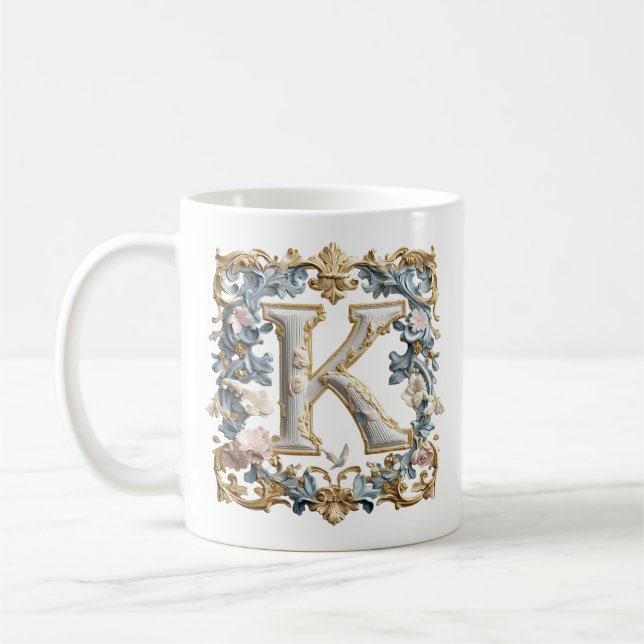 Café Taza de la letra 'K' barroca para una princesa del (Izquierda)