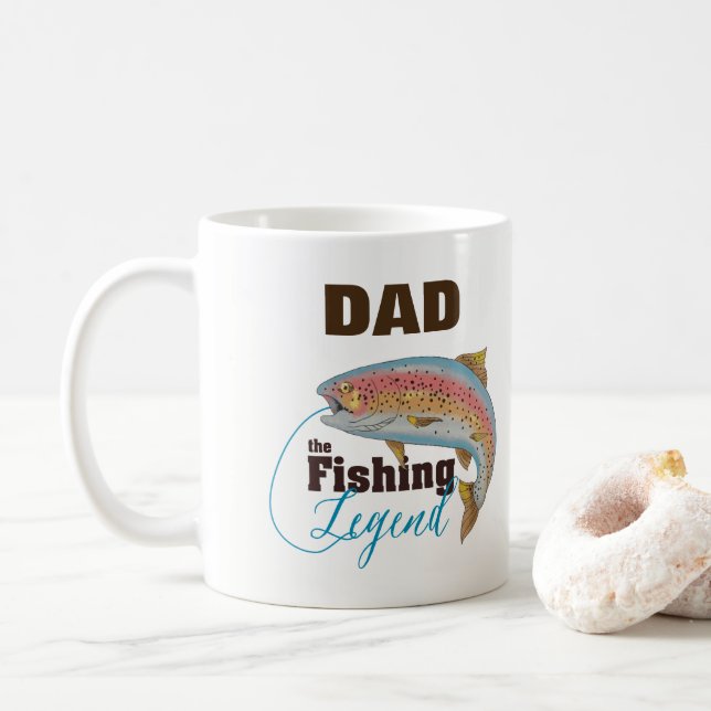 Café Taza de la leyenda de la pesca, papá del (Con donut)