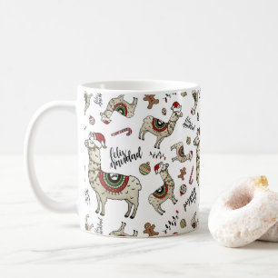 Café Taza de la llama de Feliz Navidad