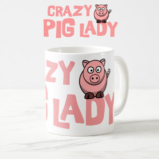 Café Taza de la loca señora del cerdo