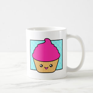 Café Taza de la magdalena de Kawaii de las rosas