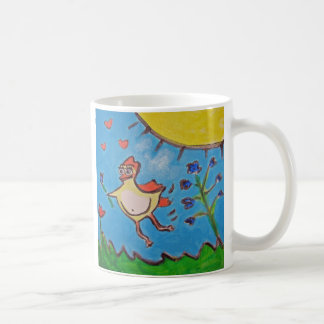Café Taza de la mañana del pollo de primavera