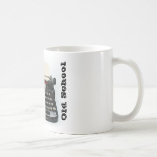 Café Taza de la máquina de escribir de la escuela vieja