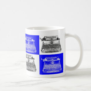 Café Taza de la máquina de escribir del escritor