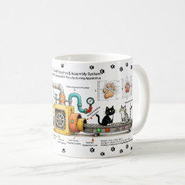 Café Taza de la máquina de montaje de gatos divertidos