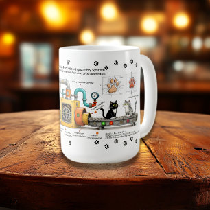 Café Taza de la máquina de montaje de gatos divertidos