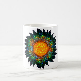 Café Taza de la margarita del resplandor solar