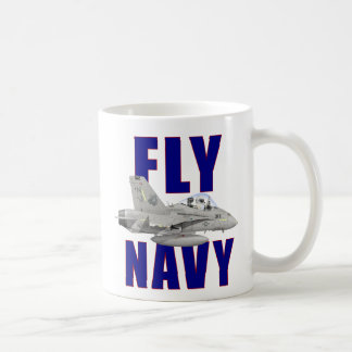 Café Taza de la marina de guerra de la mosca