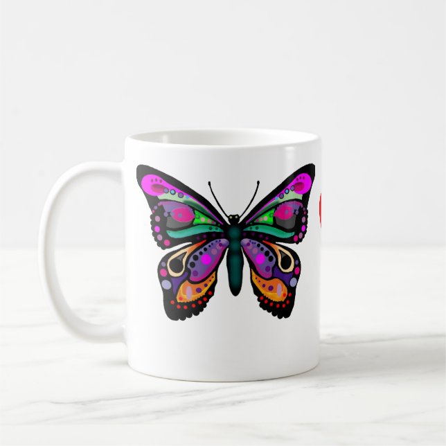 Café Taza de la mariposa (Izquierda)