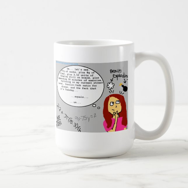Café Taza de la matemáticas de la diabetes (Derecha)