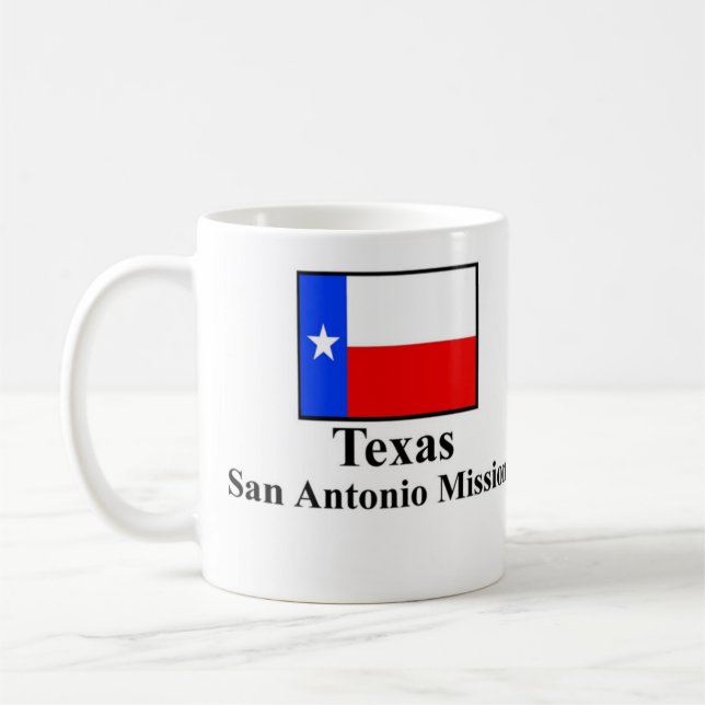 Café Taza de la misión de Tejas San Antonio (Izquierda)