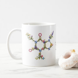 Café Taza de la Molécula de Cafeína Botánica