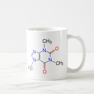 Café Taza de la molécula del cafeína