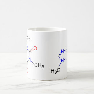 Café Taza de la molécula del cafeína