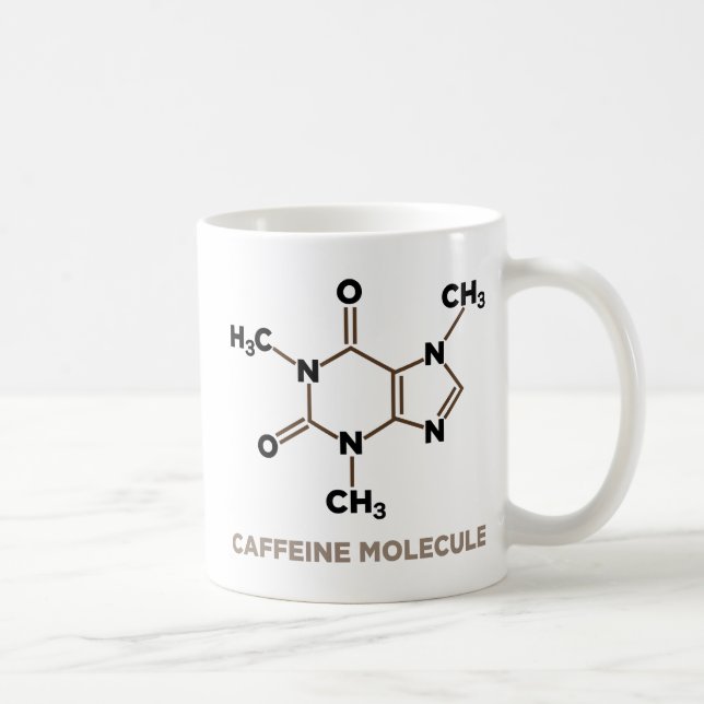 Café Taza de la molécula del cafeína (Derecha)