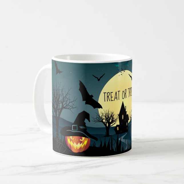 Café Taza de la noche de Halloween - MAGIA de la (Anverso izquierdo)