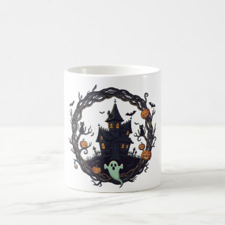Café Taza de la noche de Halloween "Refugio Embrujado" 
