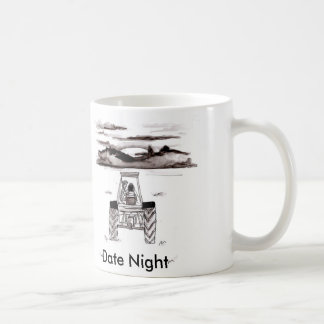 Café Taza de la noche de la fecha