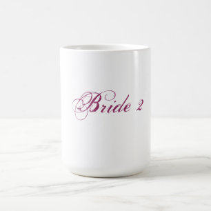 Café Taza de la novia 2 para la novia lesbiana