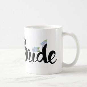 Café Taza de la novia - Hydrangeas púrpuras