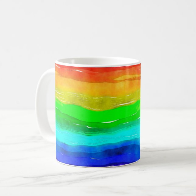 Café Taza de la obra clásica del arco iris (Anverso izquierdo)