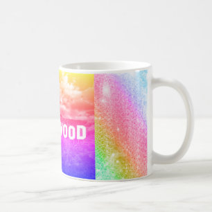 Café Taza de la obra clásica del arco iris de Hollywoo