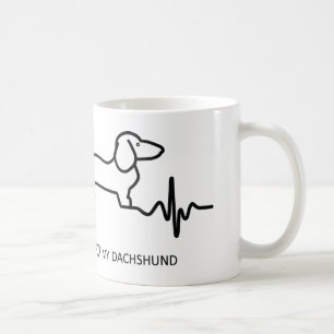 Café Taza de la obra clásica del latido del corazón d