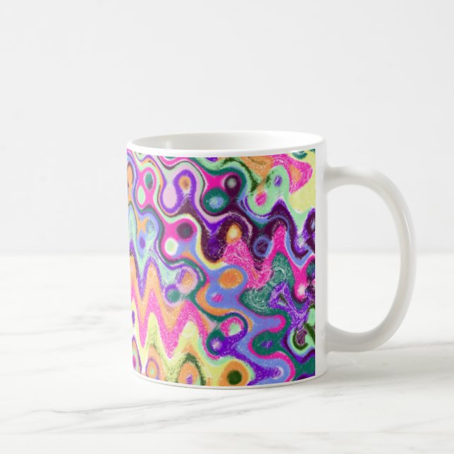 Café Taza de la onda del zigzag (Derecha)