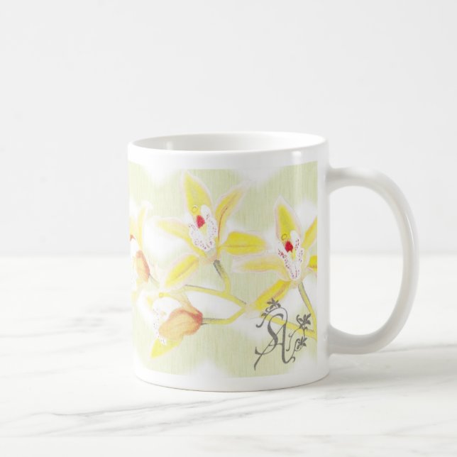 Café Taza de la orquídea de S A (Derecha)