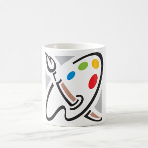Café Taza de la paleta de los pintores