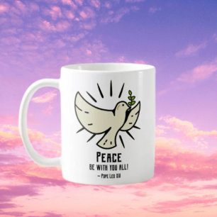 Café Taza de la Paloma de la Paz - "¡La paz esté con to