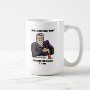Café Taza de la parodia de 5 porqués - blog magro