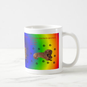 Café Taza de la paz de mundo del Dachshund