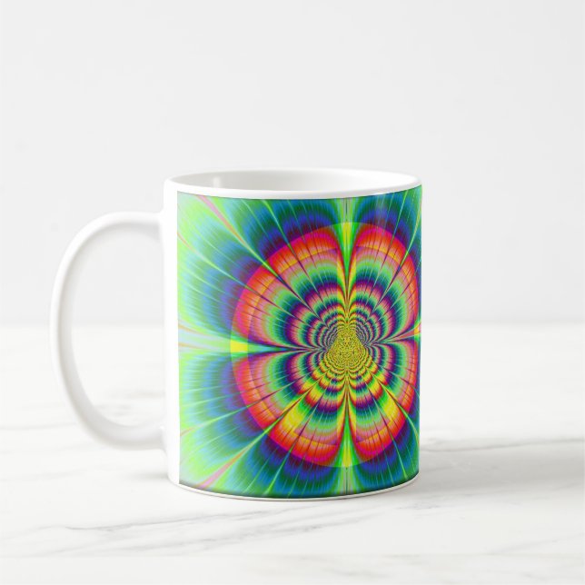Café Taza de la paz del flower power (Izquierda)