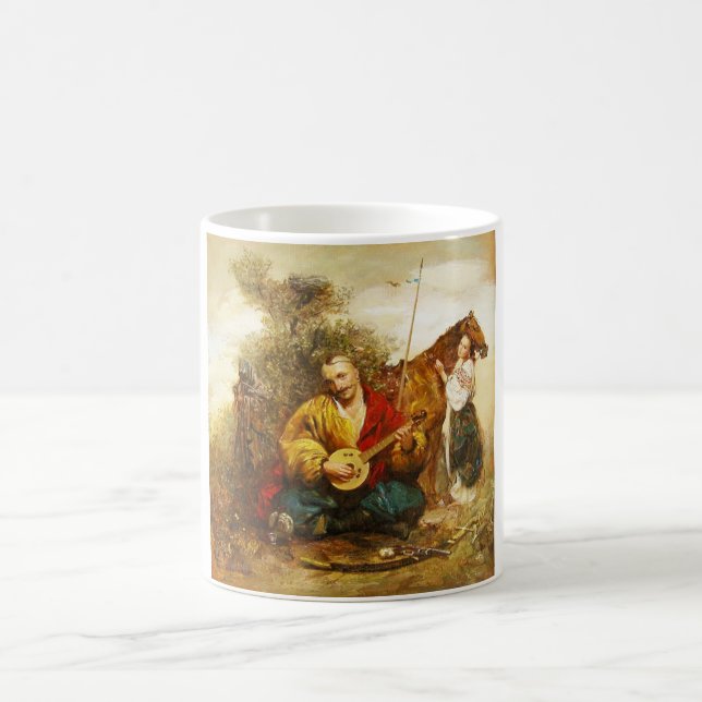 Café Taza de la pintura de Mamai del Cossack de Kozak (Centro)