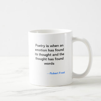 Café Taza de la poesía de Robert Frost