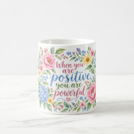 Café Taza de la Positividad Floral