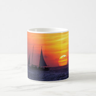 Café Taza de la puesta del sol