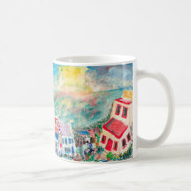 Taza de la puesta del sol de Mykonos