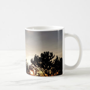 Café Taza de la puesta del sol y del pino de Whitebark